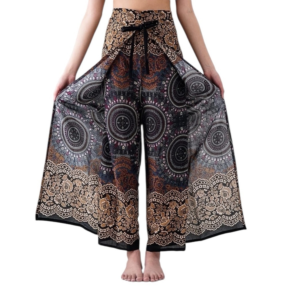 ❤️ 🆕 PAANI LUX Wide Leg front tie Gypsy Pants Size S
